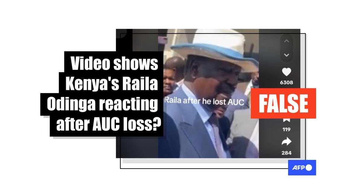 Old falsely shared clip as shown the Kenyan Ex-Leader reaction to lose 2025 AUC race