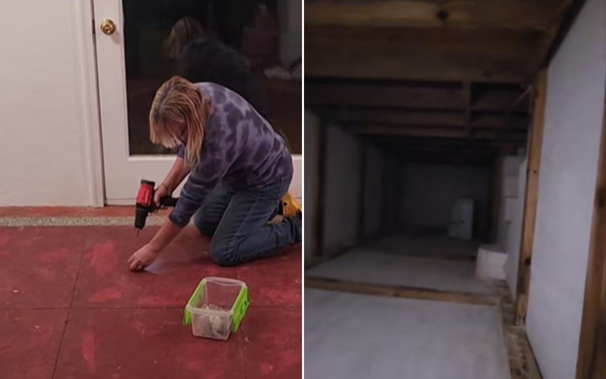 Home buy family, find hidden pool under the living room floor