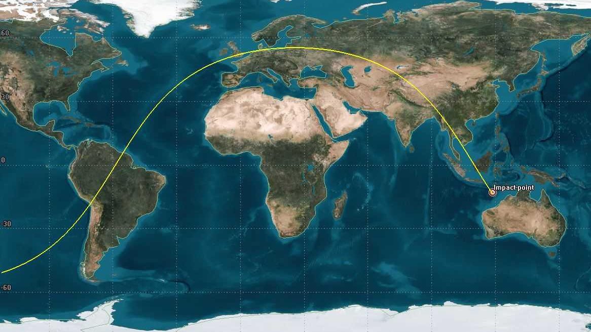 The Indian experiment form falls from space and fails in the ocean, but it is all according to the plan
