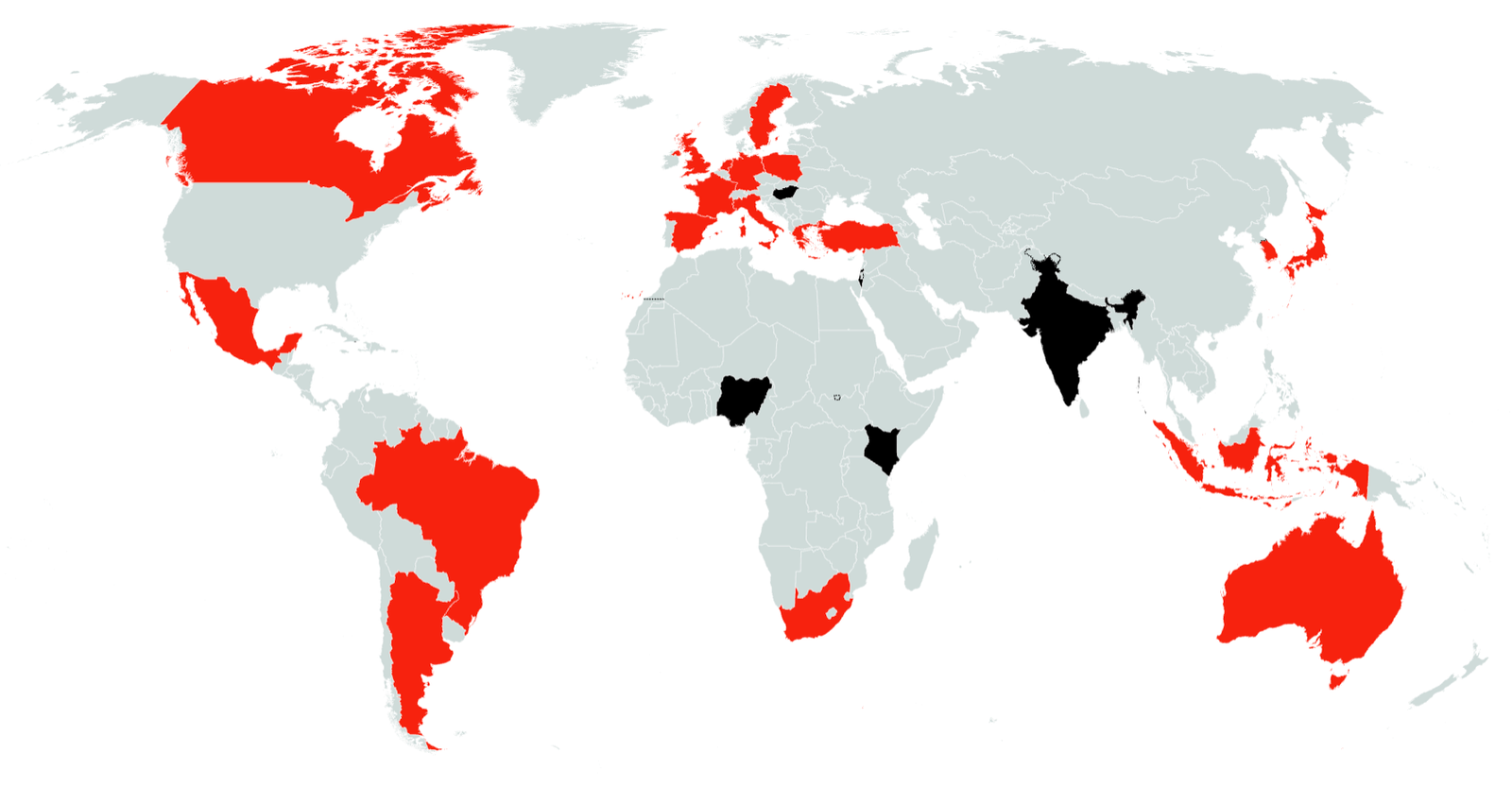 Maps shows where Trump is loved and flung in the world