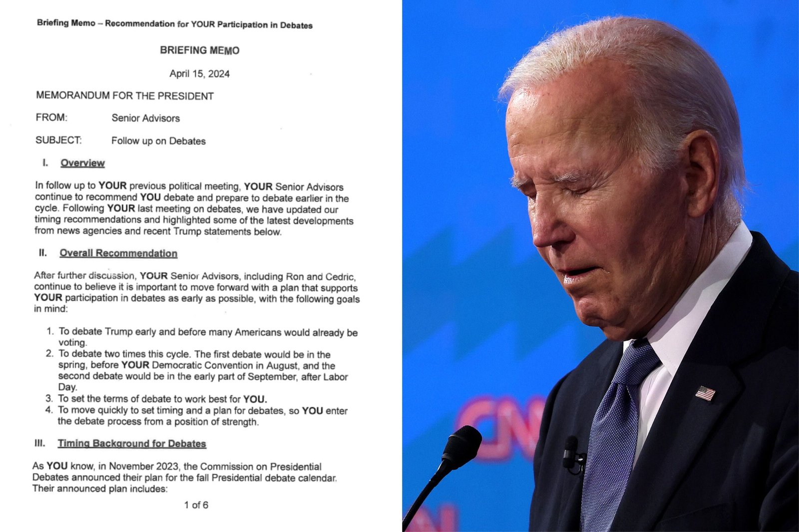 Read the infamous memo that urged the offer to trump's debate before