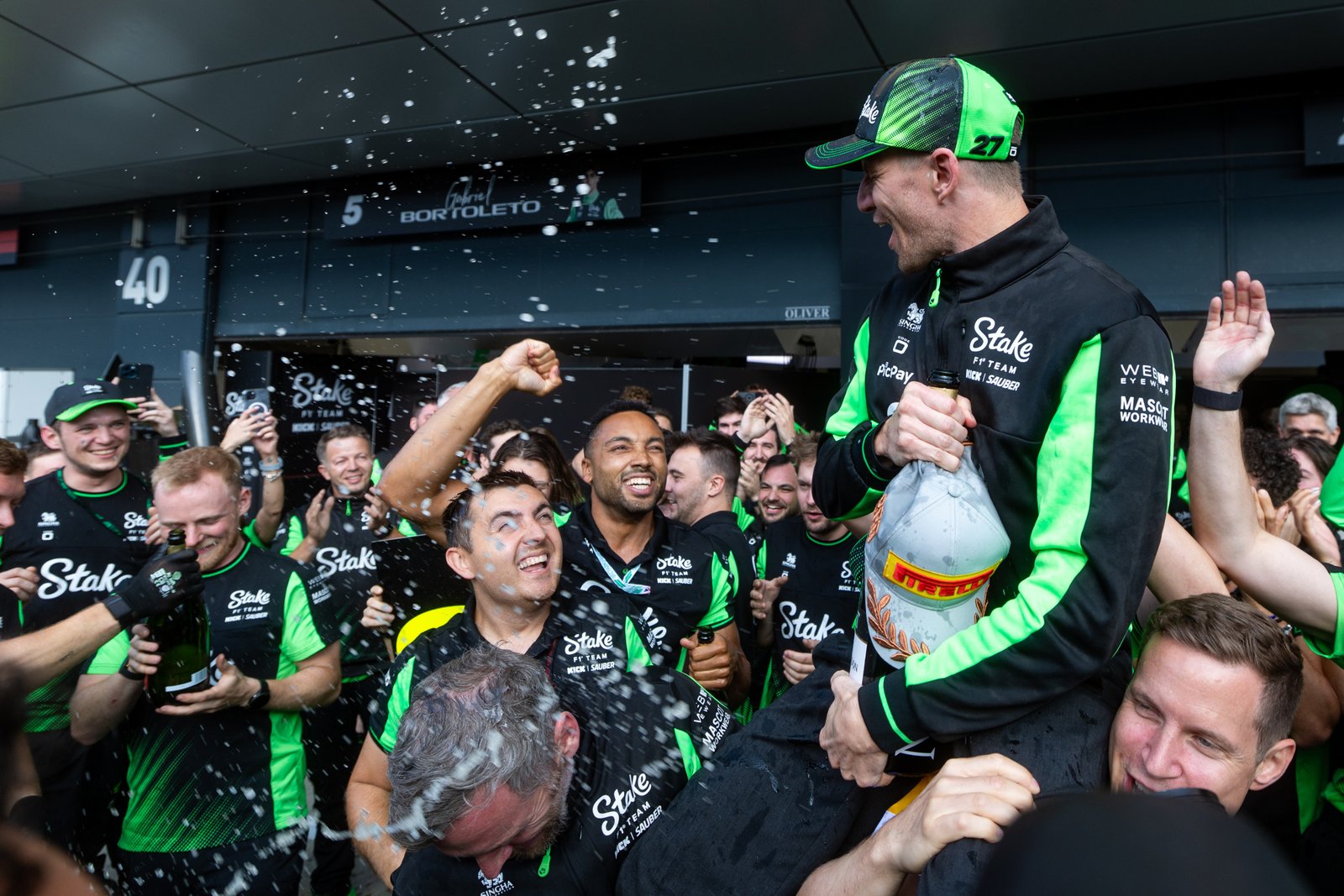 Mercedes F1 Brands Nico Hulkenberg Podio to the GEST TAKE