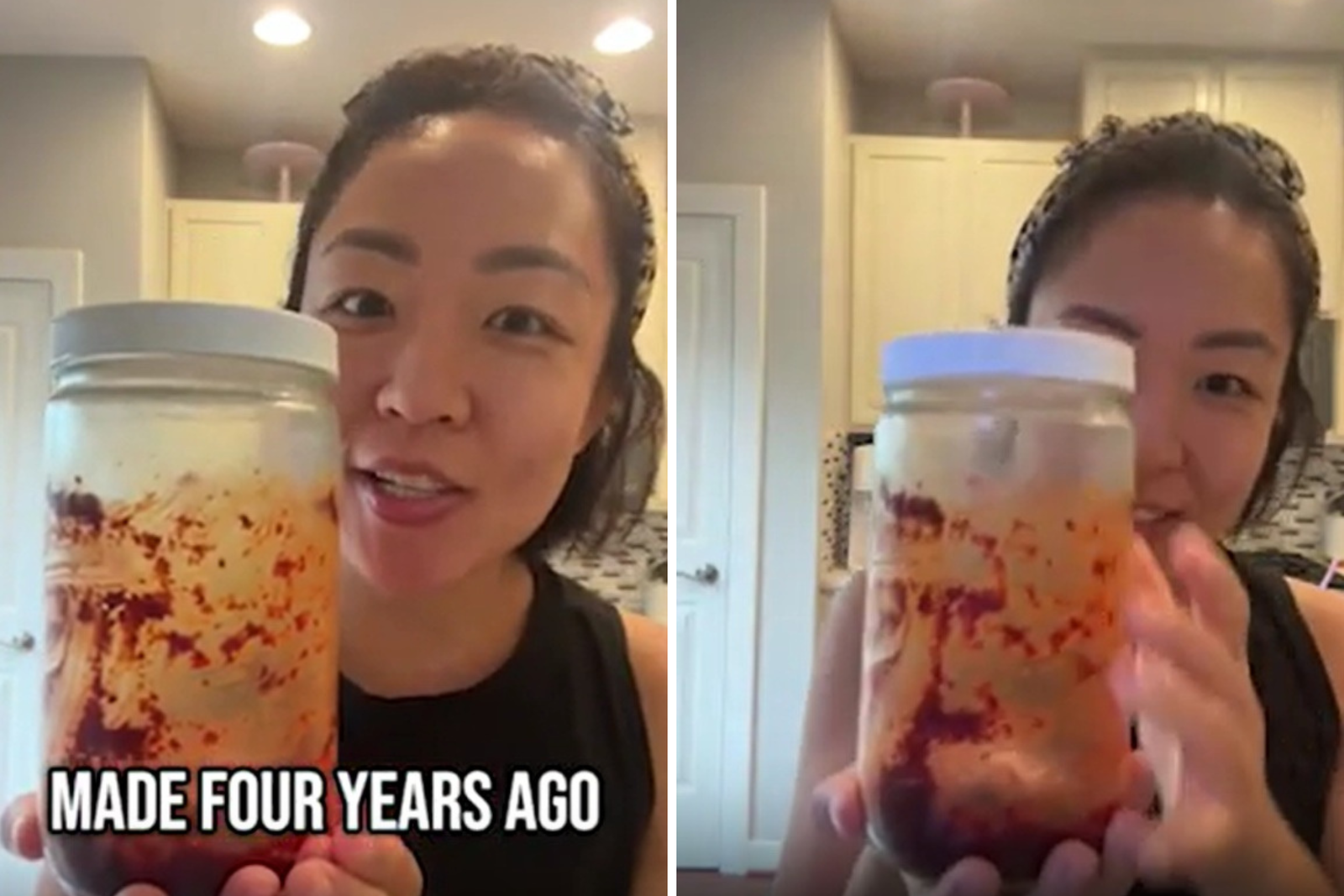 The woman reason of training has kept home sauce in refrigerator for 4 years