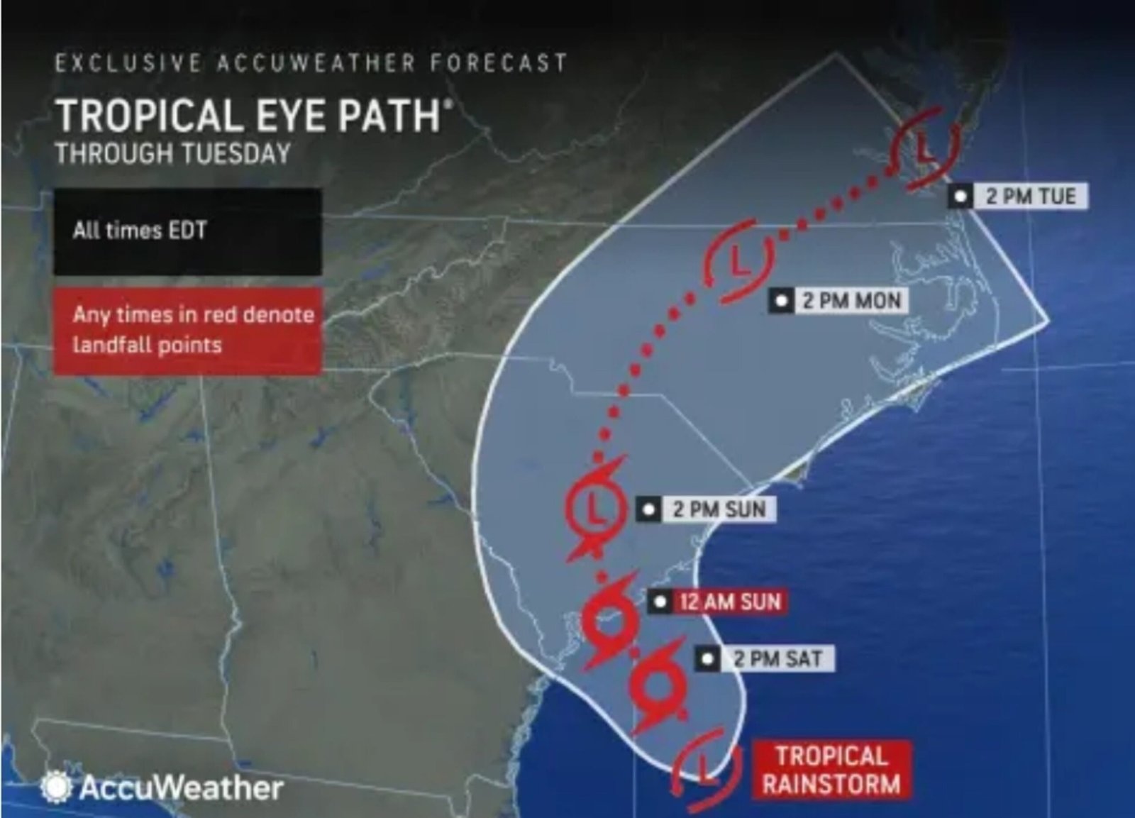 The chantal tropical chantal road shows the most at risky state for direct impact